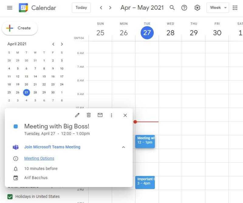 Google 캘린더에서 Microsoft Teams 회의를 쉽게 예약하는 방법
