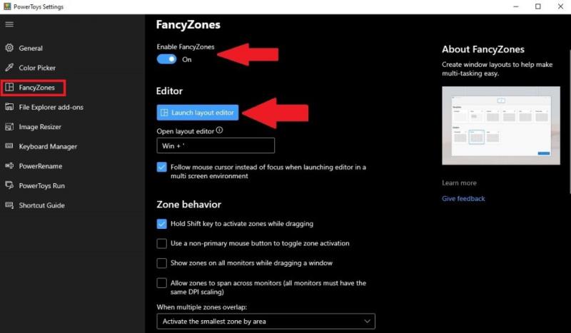 PowerToys FancyZonesユーティリティを使用してWindows10をより効率的にする方法