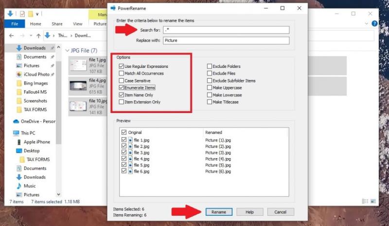 Cómo cambiar el nombre de archivos instantáneamente usando PowerRename en PowerToys en Windows 10