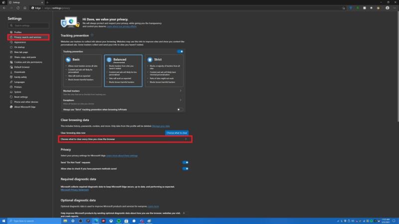 So löschen Sie den Browserverlauf automatisch auf Microsoft Edge