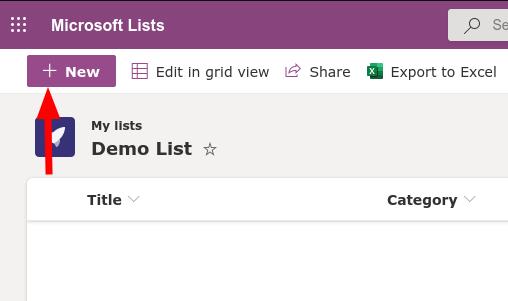 Listas da Microsoft - como criar uma nova lista do zero