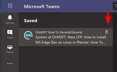 Microsoft Teams에서 메시지를 북마크하는 방법
