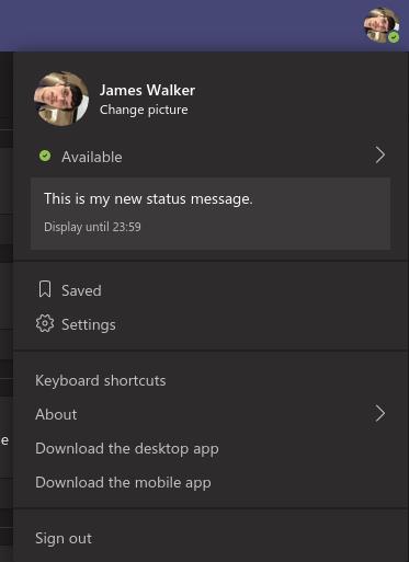 Cómo configurar un mensaje de estado en Microsoft Teams
