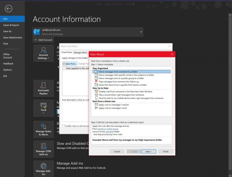 Como configurar regras no Outlook no Windows 10 para limpar e organizar sua caixa de entrada