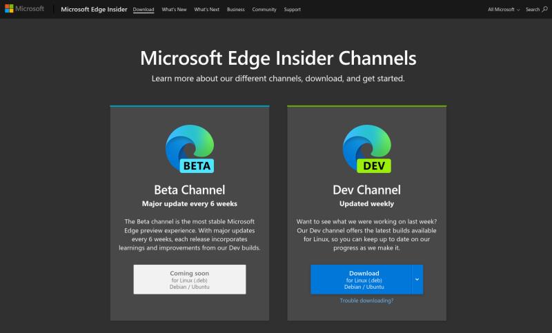 Comment installer Microsoft Edge Dev sur Linux