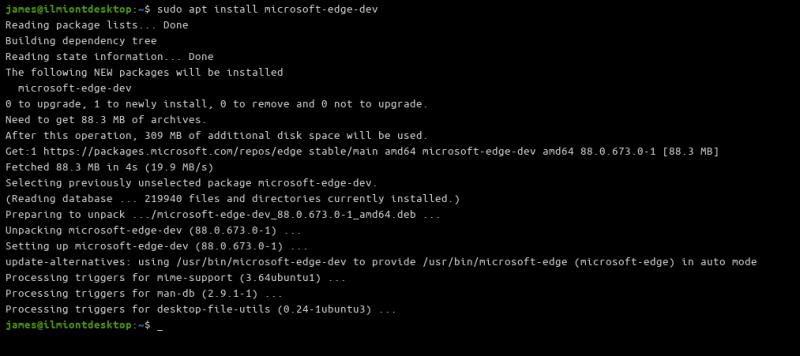 LinuxにMicrosoftEdgeDevをインストールする方法