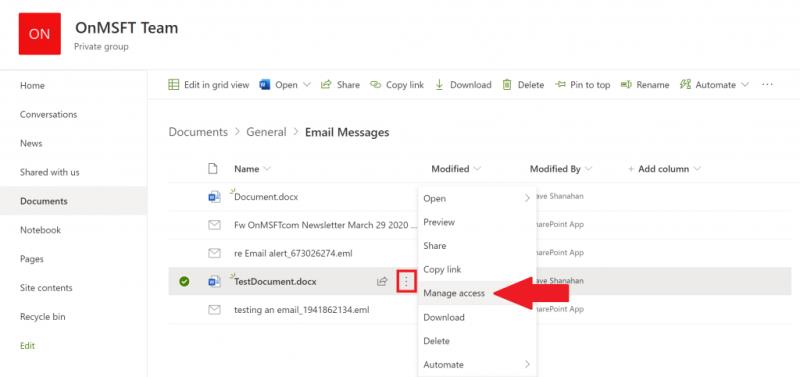 Comment gérer l'accès aux fichiers avec SharePoint dans Microsoft Teams