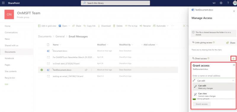 วิธีจัดการการเข้าถึงไฟล์ด้วย SharePoint ใน Microsoft Teams