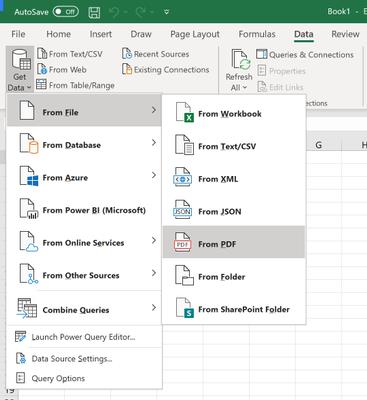 Excel hỗ trợ nhập dữ liệu từ bảng PDF;  đây là cách sử dụng nó