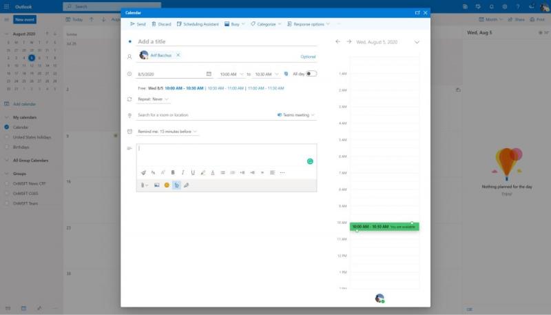 如何在 Outlook 中設置 Microsoft Teams 會議