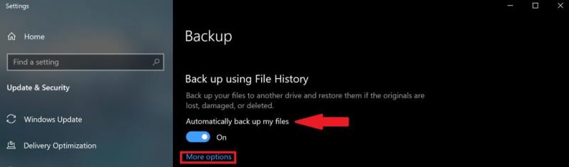 파일 기록을 사용하여 Windows 10에서 보안 백업을 만드는 방법