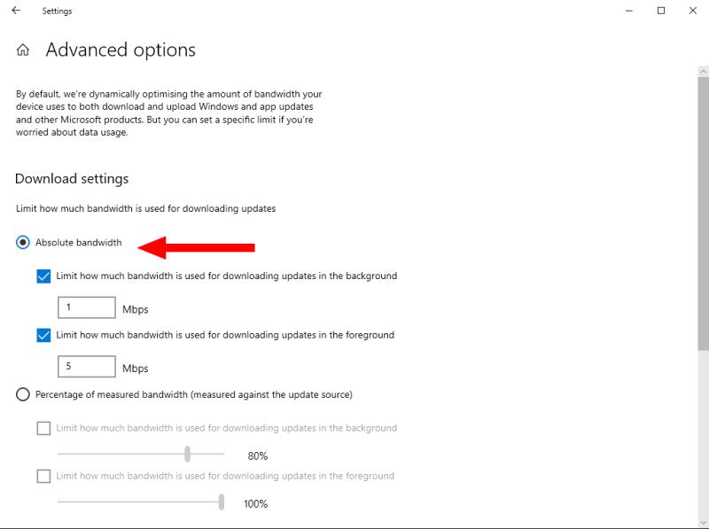 So legen Sie eine Bandbreitenbeschränkung für Windows Update fest