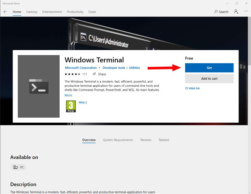 วิธีการติดตั้ง Windows Terminal วันนี้