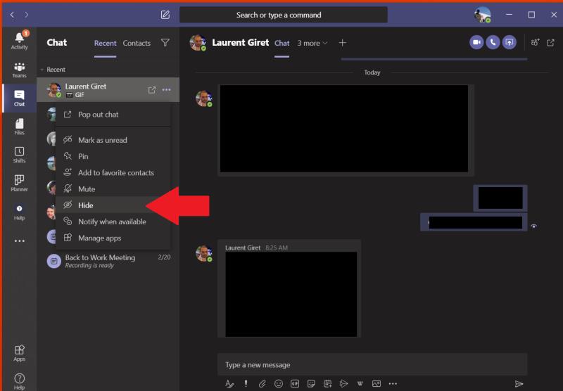 Como excluir um bate-papo no Microsoft Teams