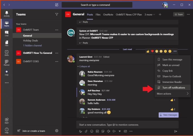 วิธีจัดการการแจ้งเตือนใน Microsoft Teams และไม่รำคาญ