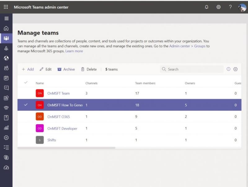 Come eliminare o archiviare un team in Microsoft Teams