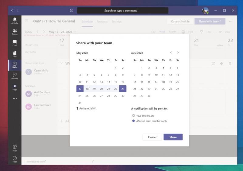 Como usar turnos no Microsoft Teams para gerenciar horas de trabalho, programações e muito mais