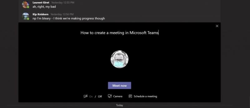 MicrosoftTeamsでスケジュールされた会議またはインスタント会議を作成する方法