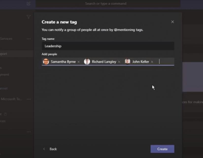 Come aggiungere tag in Microsoft Teams