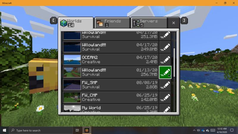 Cómo hacer una copia de seguridad e importar mundos en Minecraft en Windows 10