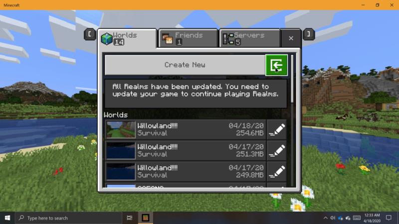 Cómo hacer una copia de seguridad e importar mundos en Minecraft en Windows 10