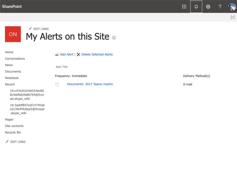 Voici comment recevoir des alertes lorsque quelqu'un modifie vos fichiers dans SharePoint Online