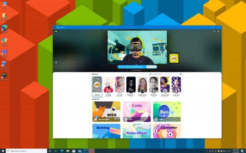 Ecco come utilizzare la fotocamera Snapchat su Windows 10 per rendere più vivaci le chiamate di Microsoft Teams