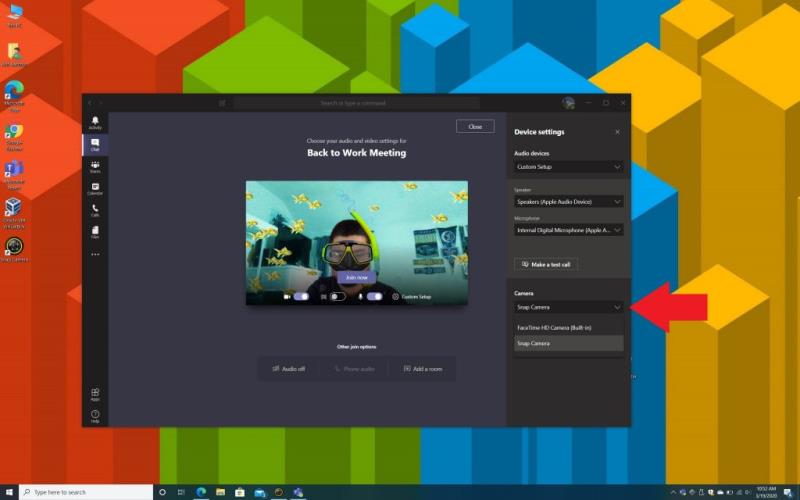 Ecco come utilizzare la fotocamera Snapchat su Windows 10 per rendere più vivaci le chiamate di Microsoft Teams