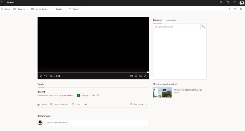 Como usar o Microsoft Stream para compartilhar conteúdo de vídeo com funcionários remotos