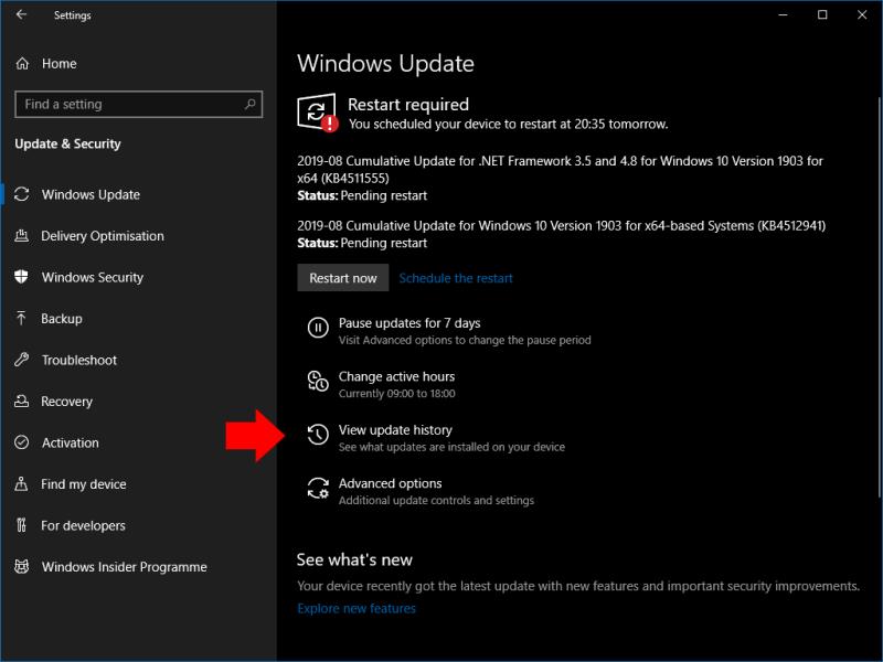 Cómo ver las actualizaciones instaladas en Windows 10