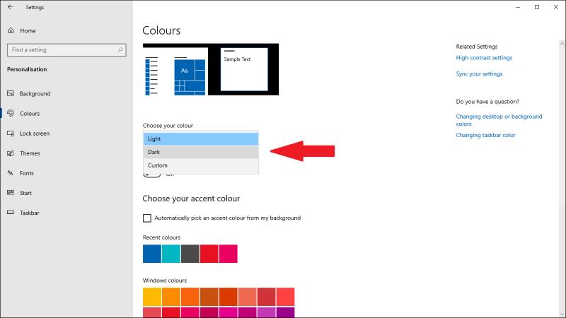 Cómo habilitar el modo oscuro en Windows 10