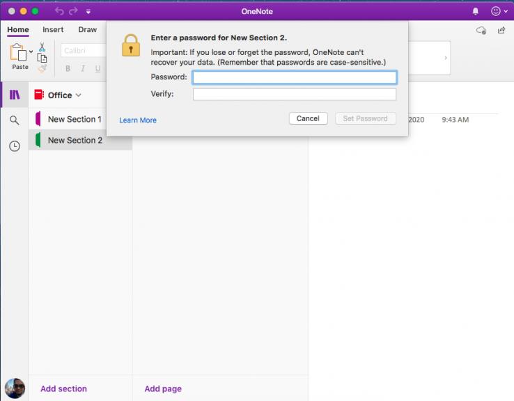 Come proteggere con password le sezioni del blocco appunti in OneNote su Windows, iOS, Android e MacOS