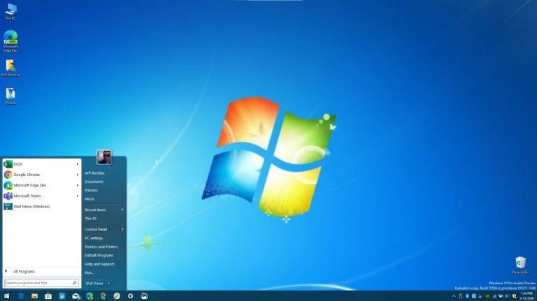 Cómo hacer que Windows 10 se vea y actúe como Windows 7