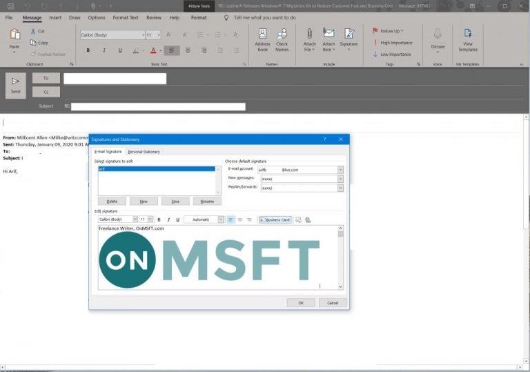 วิธีสร้างและเพิ่มลายเซ็นให้กับอีเมลใน Outlook
