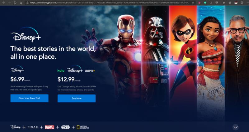 Cách thiết lập Disney + làm PWA trên Windows 10