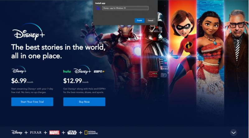 Cómo configurar Disney + como PWA en Windows 10