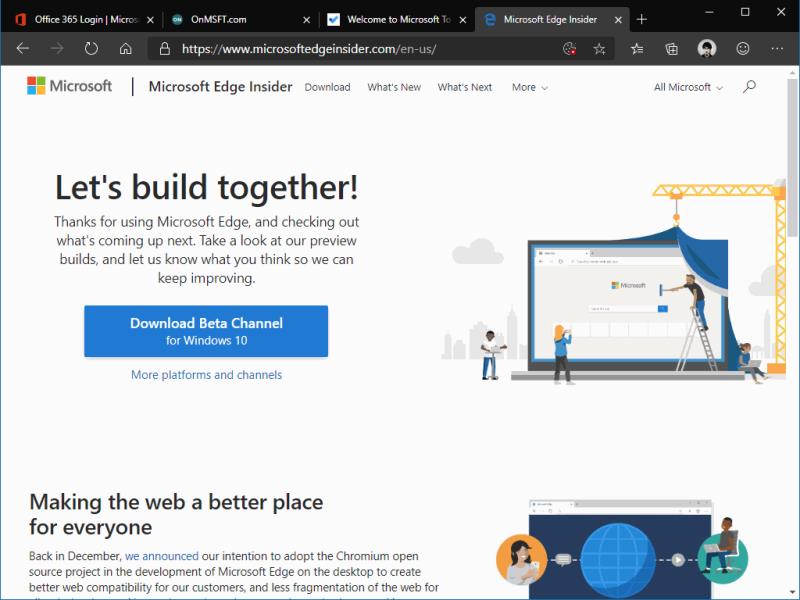 Como usar guias fixas no Microsoft Edge Insider