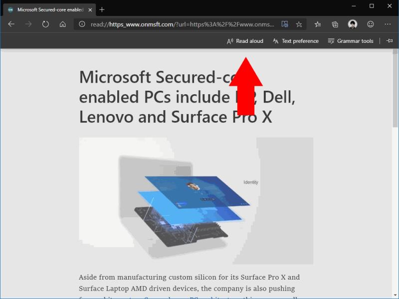 So hören Sie Webseiten und Artikel in Edge Insider laut an