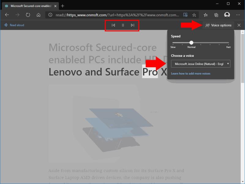 Como ouvir páginas da web e artigos em voz alta no Edge Insider