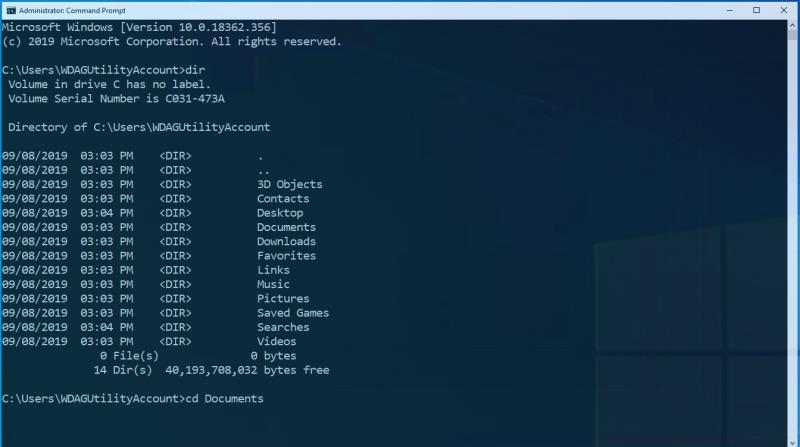 Thông tin cơ bản về Command Prompt: Làm việc với tệp và thư mục