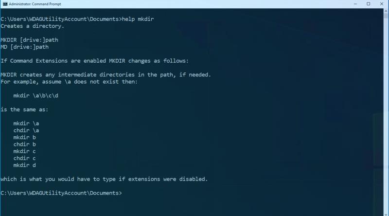 Thông tin cơ bản về Command Prompt: Làm việc với tệp và thư mục