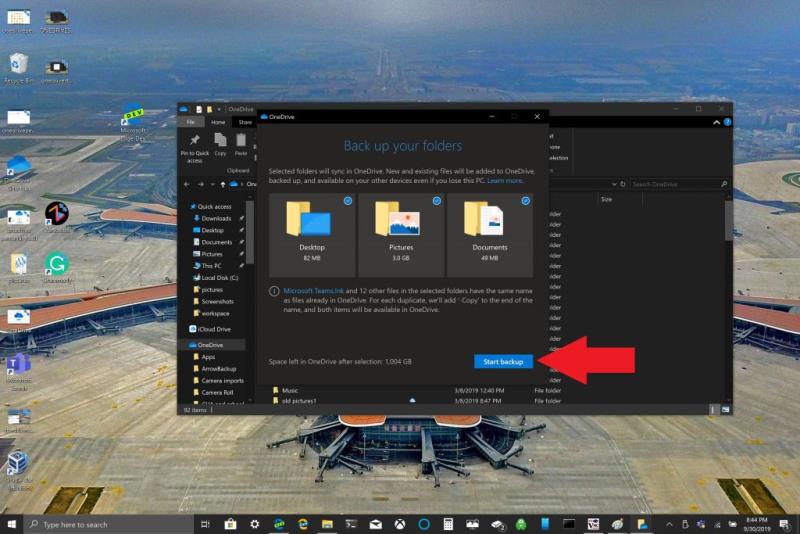 Como usar o backup de pasta do PC OneDrive