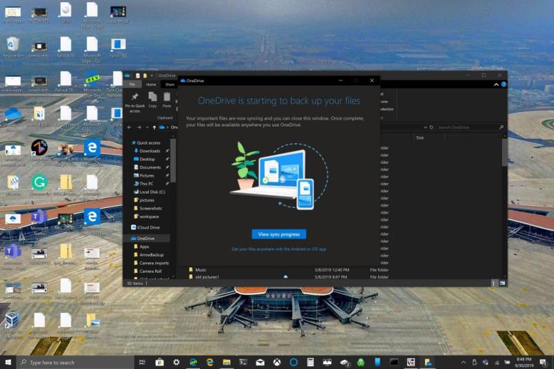 Como usar o backup de pasta do PC OneDrive