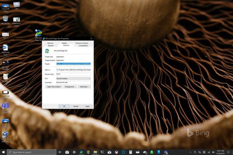 Cómo habilitar el nuevo menú de extensiones en Edge Insider Dev