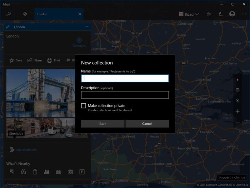 Cómo crear una colección de lugares en Windows Maps