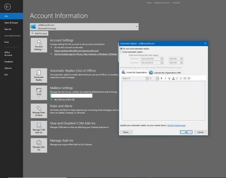 Cómo configurar y administrar su cuenta de correo electrónico en Outlook en Office 365