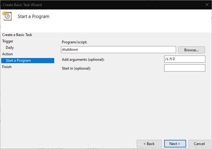 Cómo programar un apagado en Windows 10