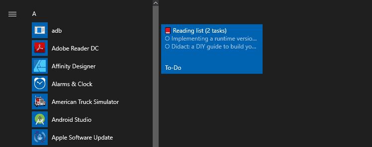 So zeigen Sie Microsoft To-Do-Listen im Startmenü von Windows 10 an