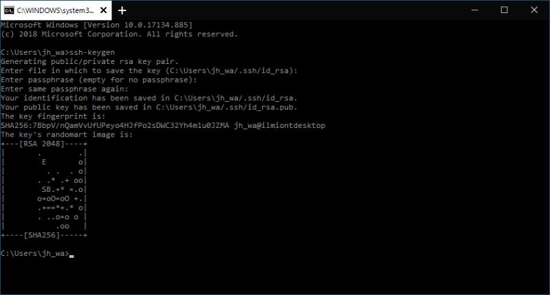 Cómo generar una clave SSH en Windows 10