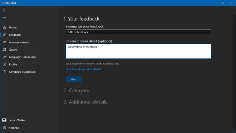 So senden Sie Feedback zu Windows 10